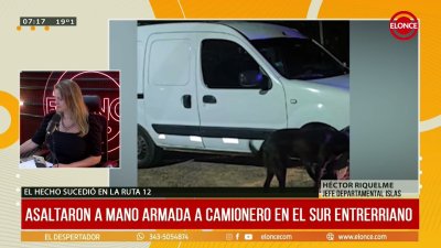 Asaltaron a un camionero a mano armada en Ruta 12 y huyeron con mercader&iacute;a